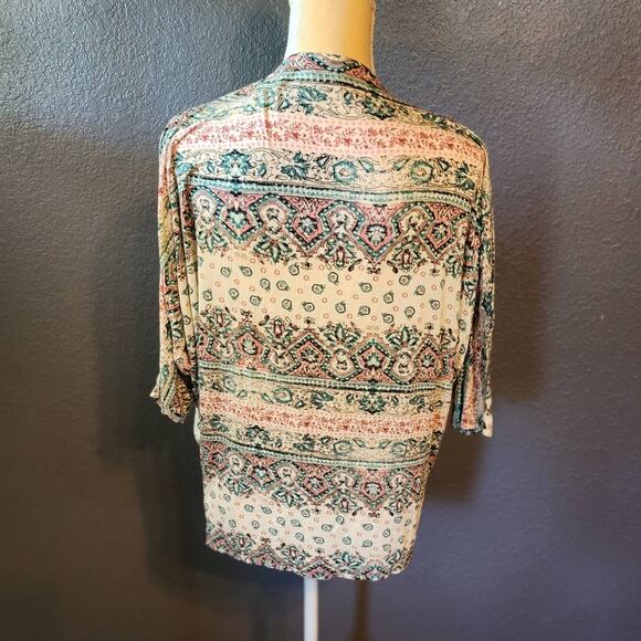 Poetry women's light weight boho bat wing Multicolored Cardigan - Picture 5 of 6